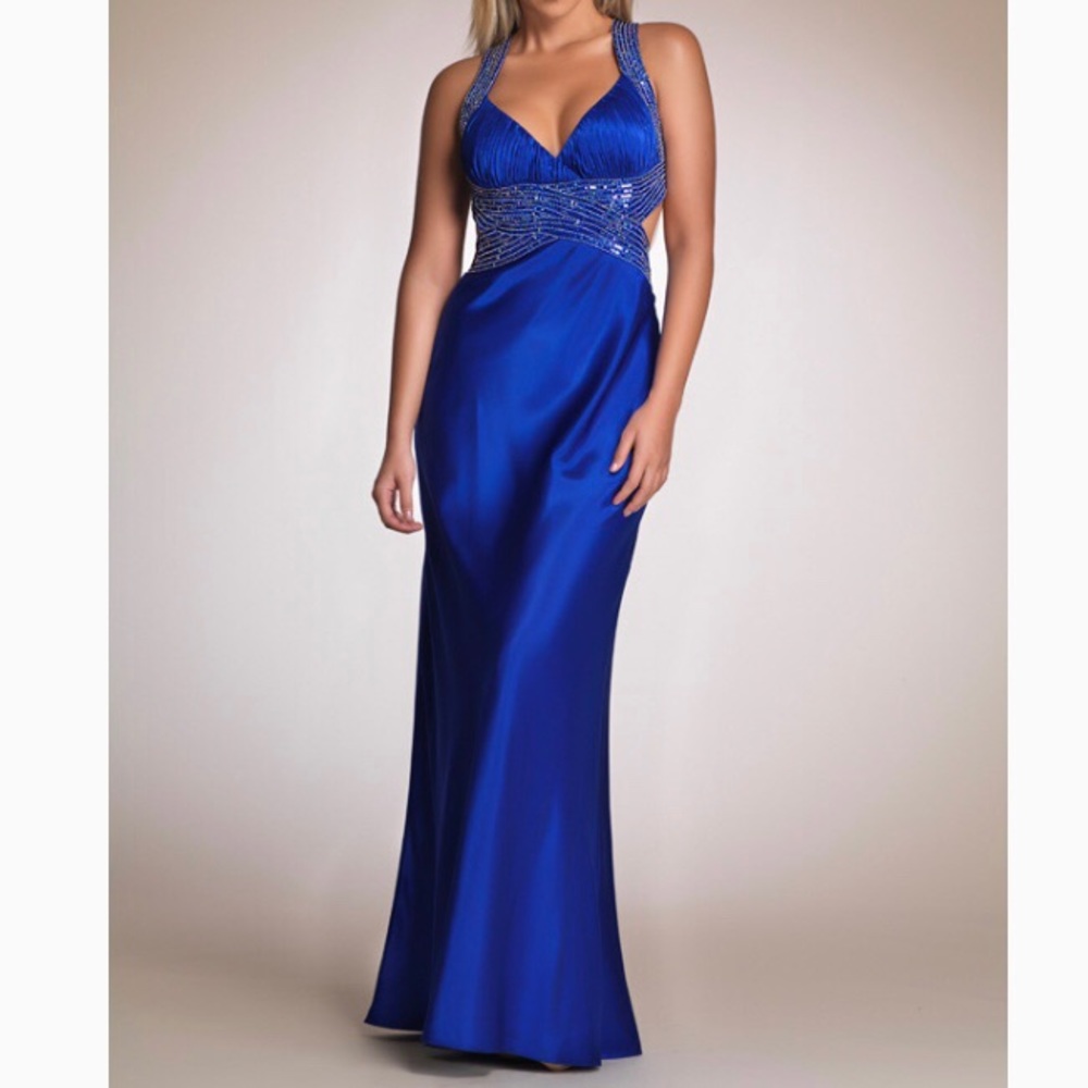 Blue PROM Formal Dress Ball Gown Sexy